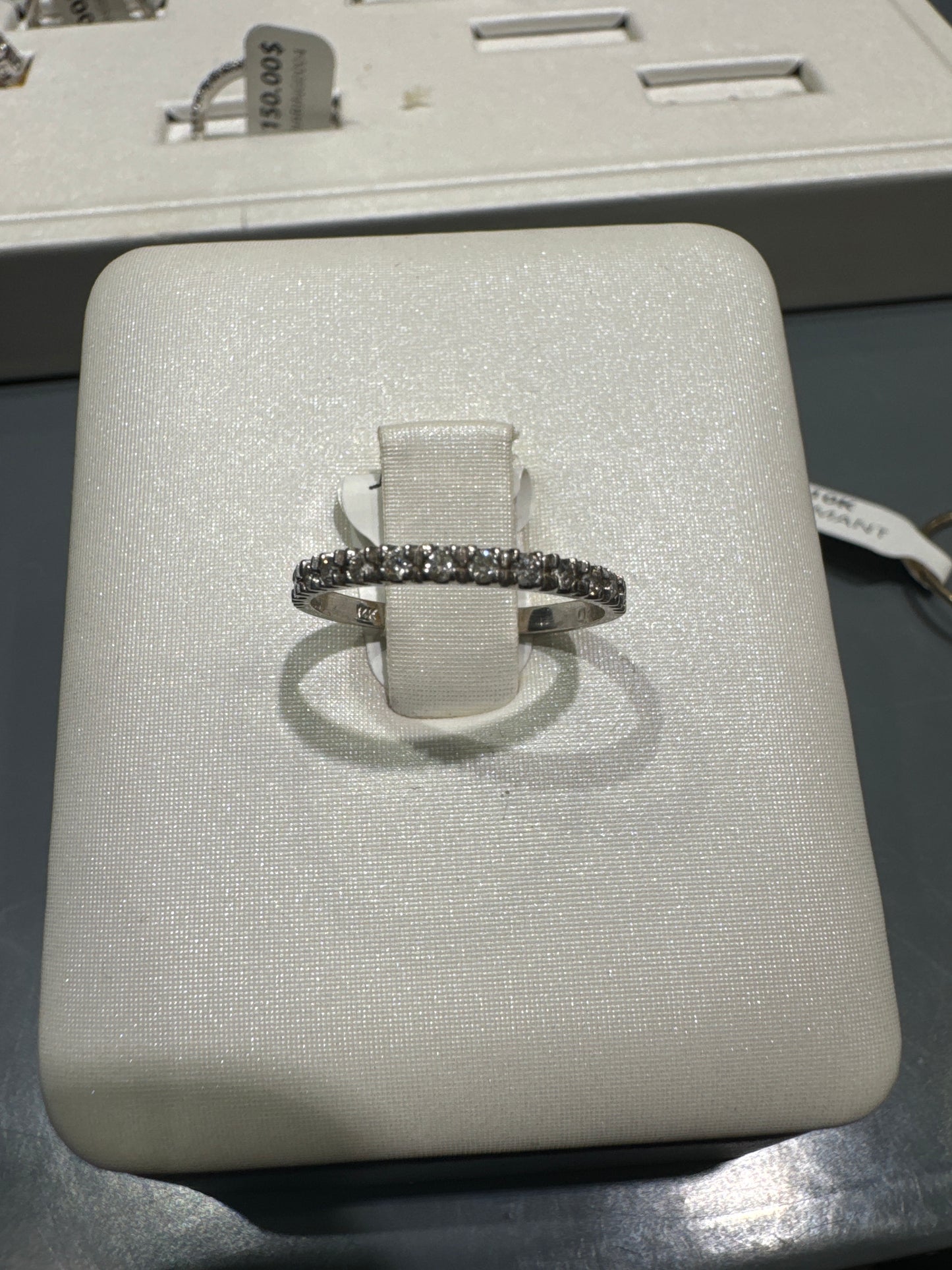 Bague en Oro Blanco 14K .20CT Diamante 1.03g