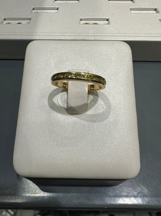 Bague en or 14K avec 20PT avec diamants jaunes