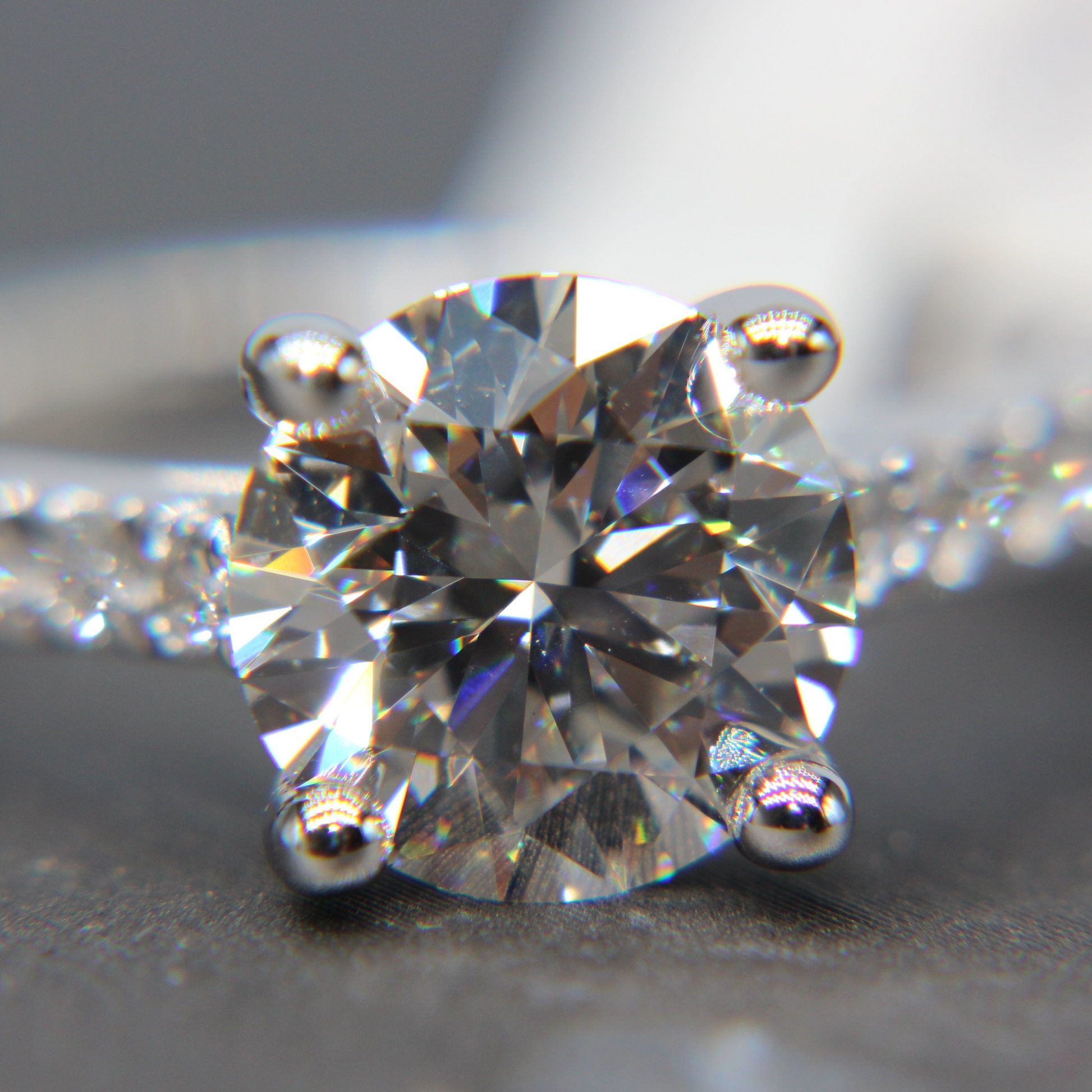 14K W Lab Diamond Ring 2.55CT