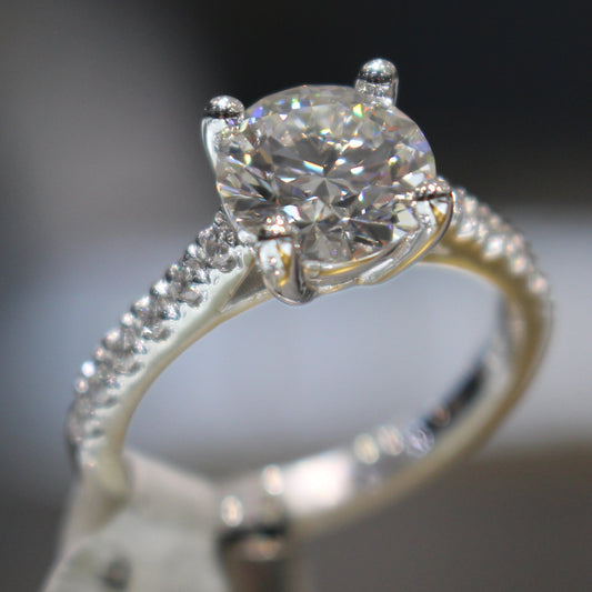 14K W Lab Diamond Ring 2.55CT