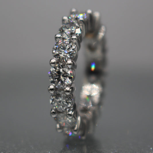 14K W Ring Lab Diamant 4.2CT