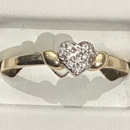 Heart 10K Y Gold Women Ring 1.48g