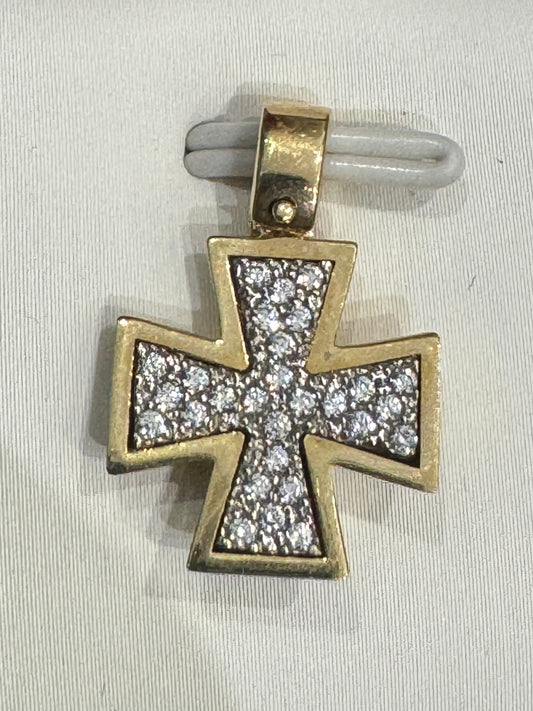 Pendentif en Or 10K croix 2.31g