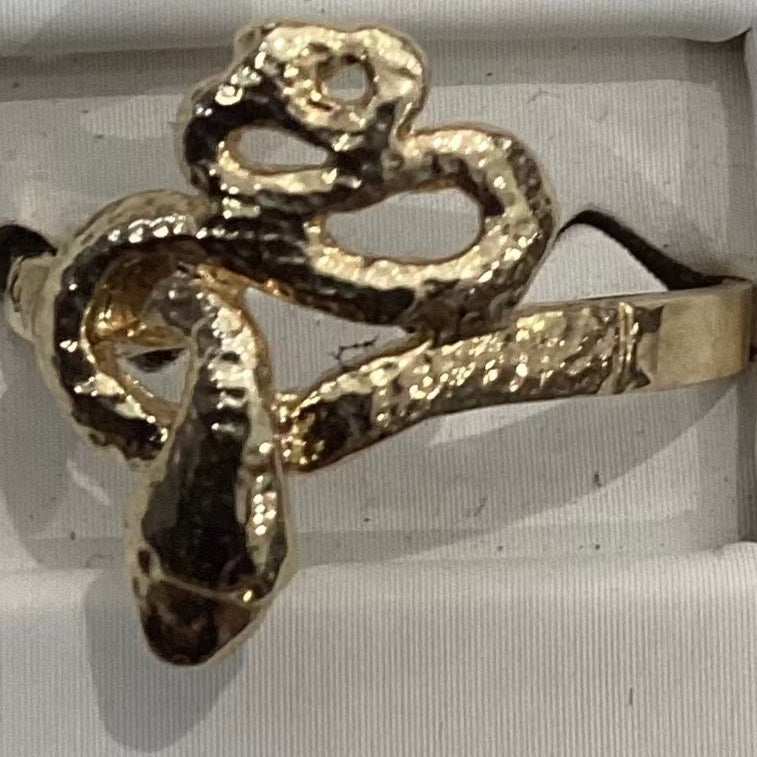 Snake 10K Y Gold Women Ring 2.74g