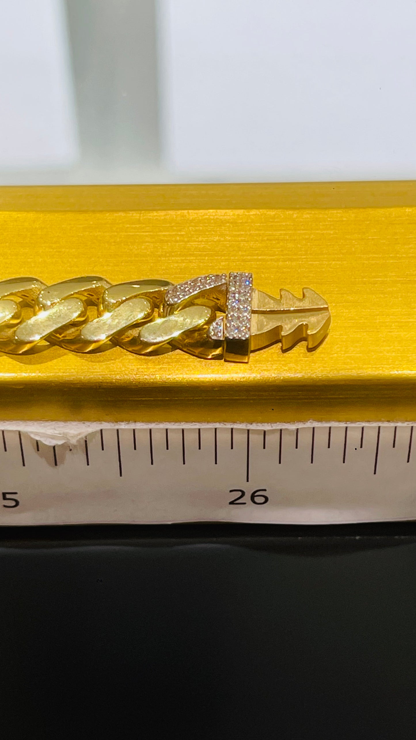Monaco Yellow Gold Chain 10k / 26 inch / 9,34mm / 32.4