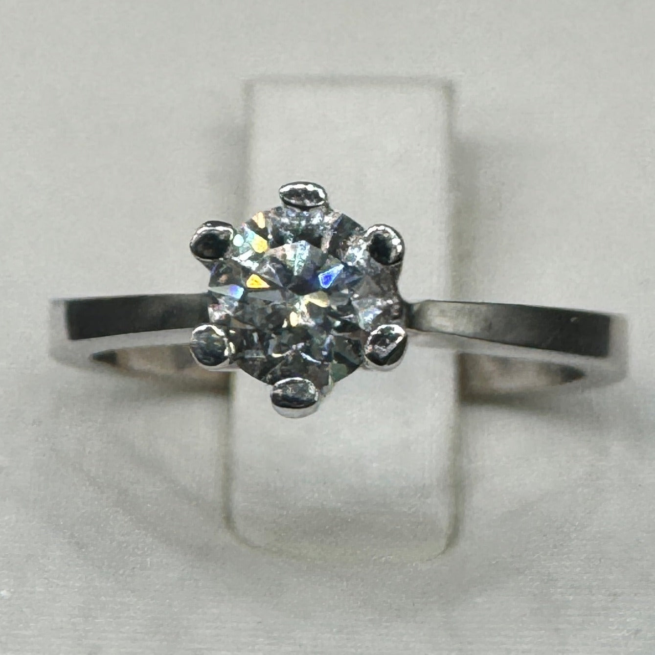 10K W Lab Diamant Ring .55Ct