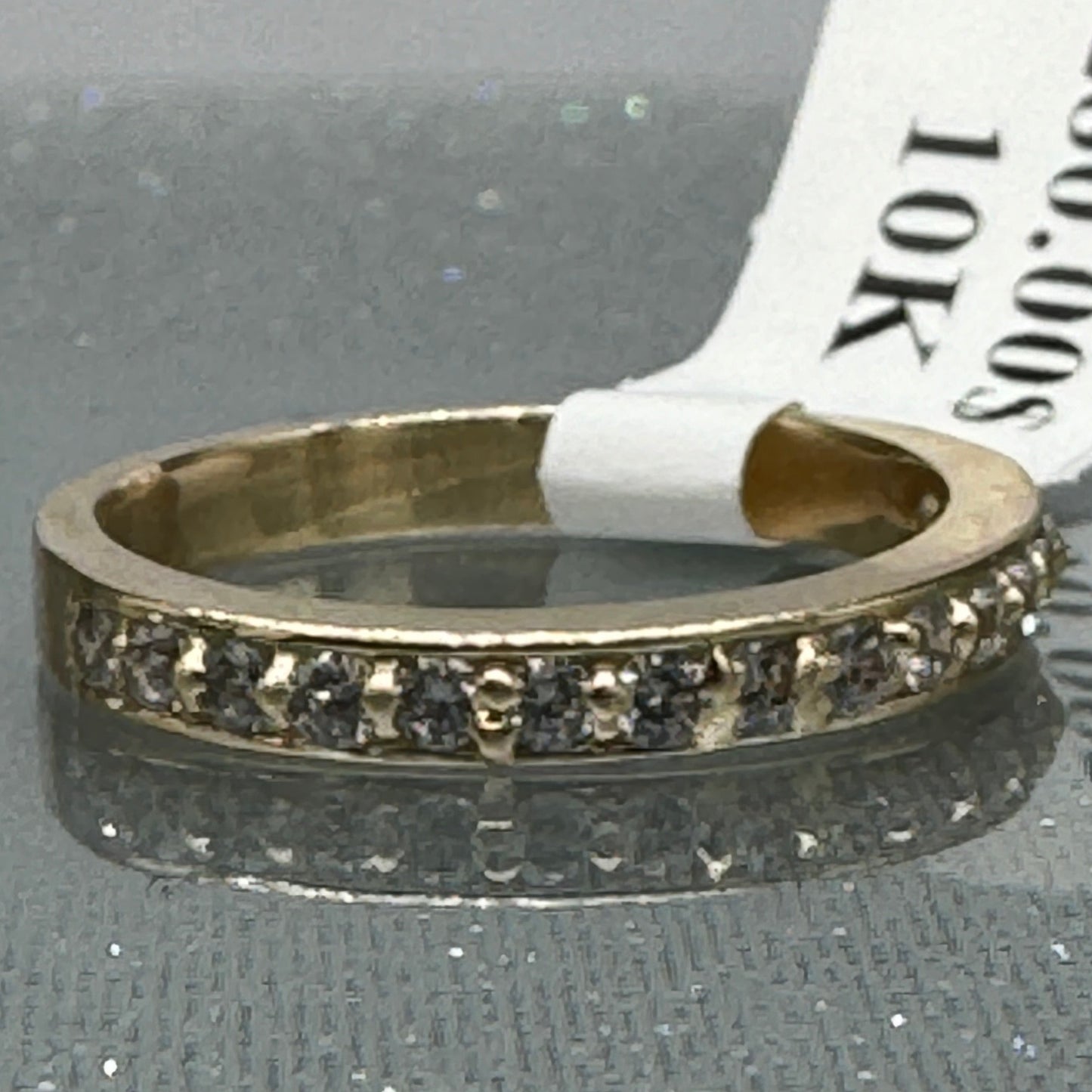 Semi-Eternity 10K Yellow Gold Ring zirconia