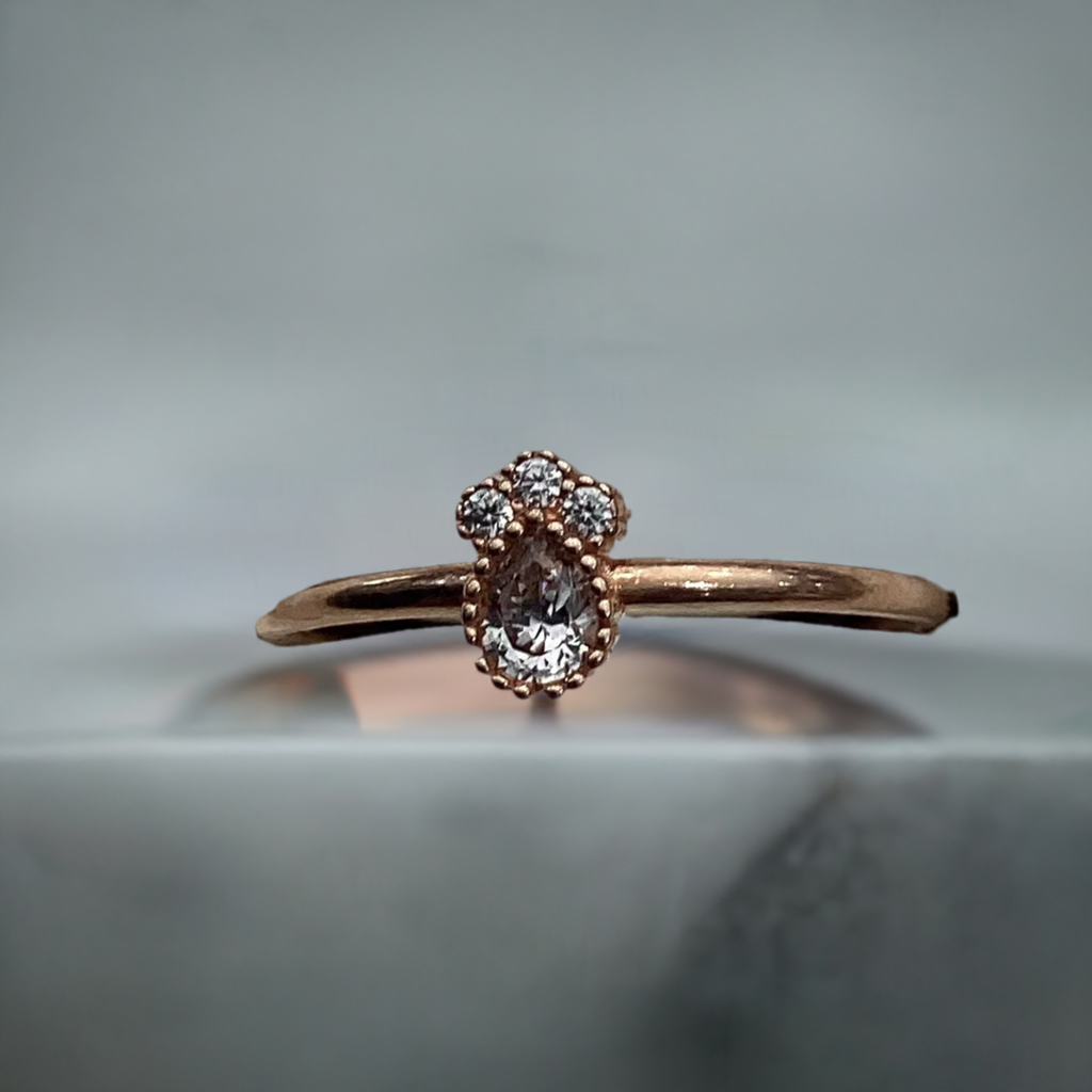 10K Rose Gold Women Ring 1.32g