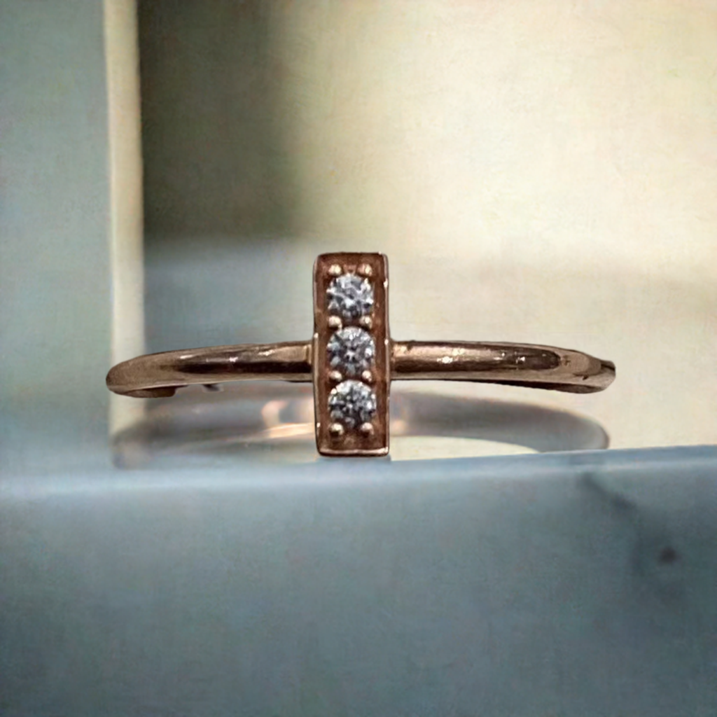 10K Rose Gold Women Ring 1.20g