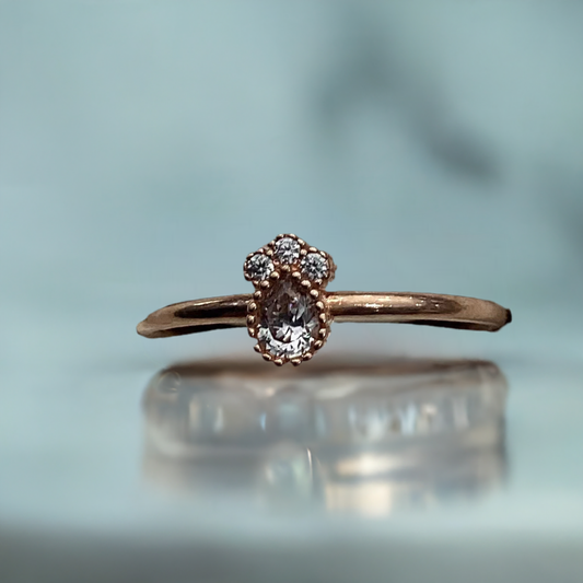 10K Rose Gold Women Ring 1.32g