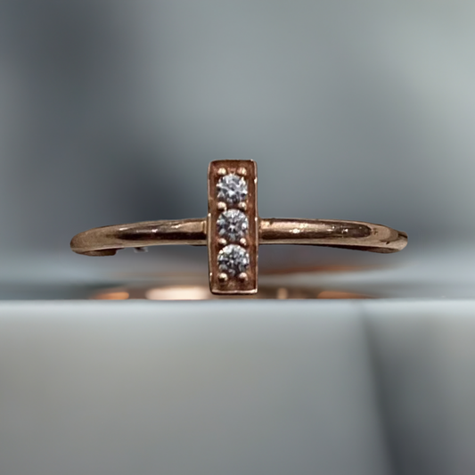 10K Rose Gold Women Ring 1.20g