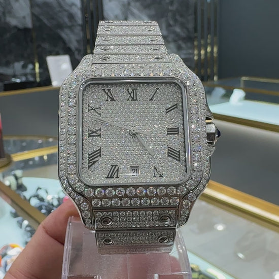 Miyota_watch_iced_out_moissanite_Bijouterie_Del_Moral_Brossard_Champlain_Mall_7 / Video